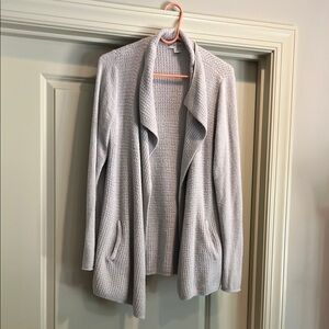 Barefoot Dreams Light Gray Cozy Knit Cardigan